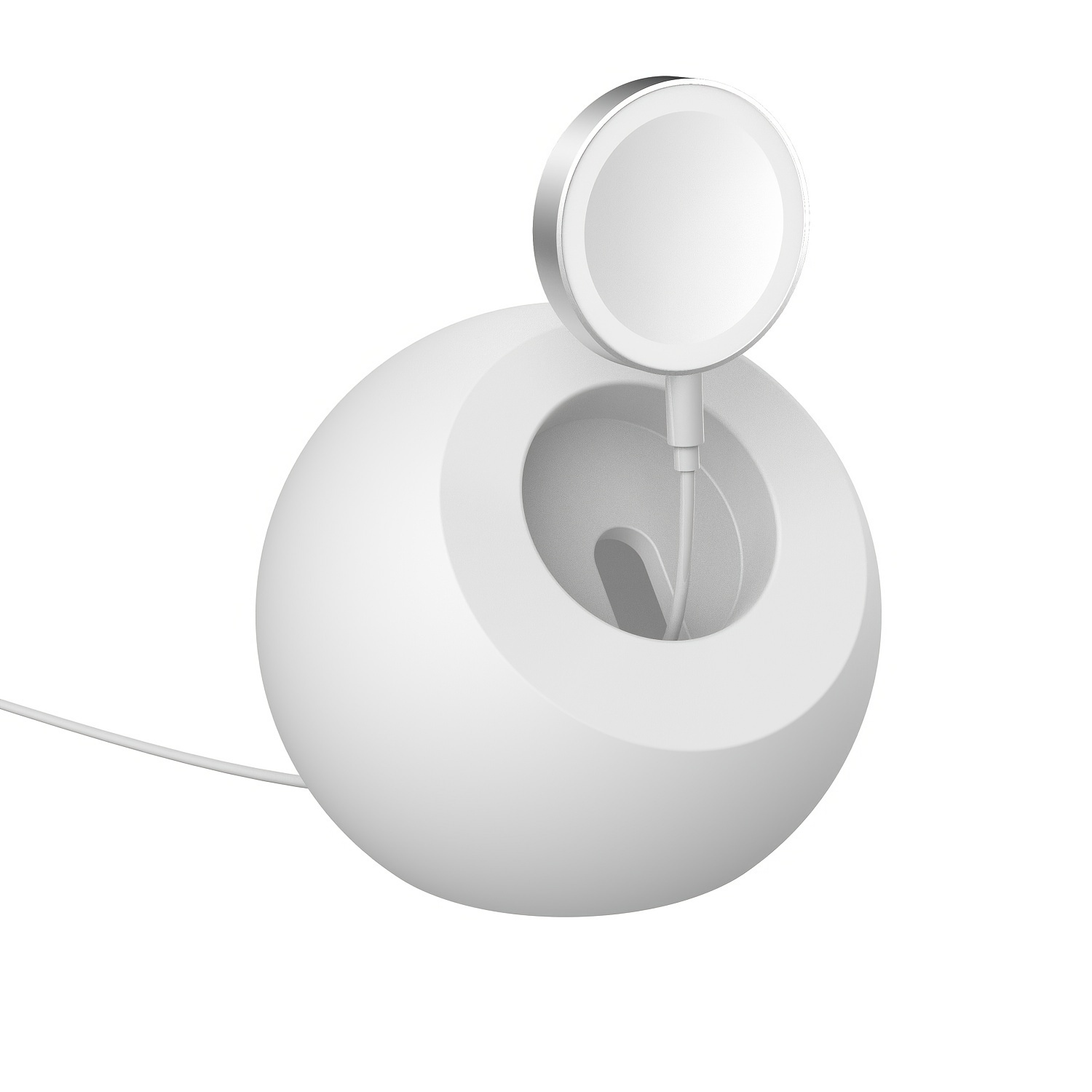 Desk Ball Shape Magnetic Silicone Charging Holder For Apple Iwatch Safe Wireless Charger Dock Station Watch Charging Stand