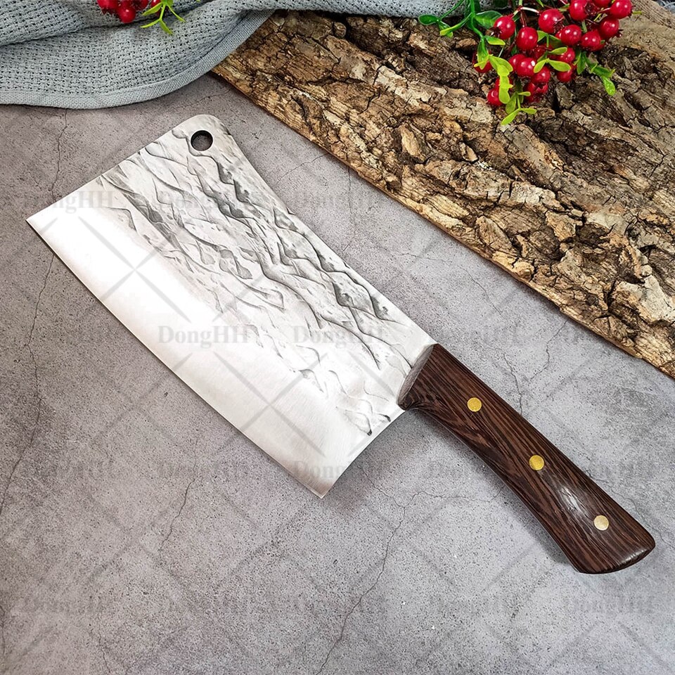 Butcher Knife Stainless Steel Bone Chopping Kitchen Knife Chef Handmade Bone Chop Knife Multifunctional