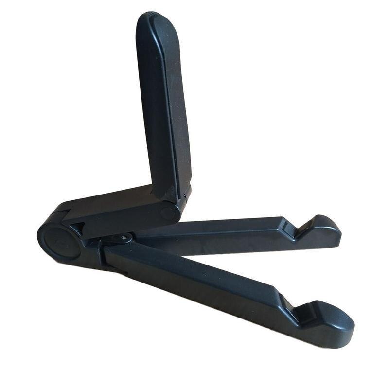 Portable Adjustable Foldable Tablet PC Triangle Stands Holder for 4-14 inch Tablet PC / Moblie phone and Tablet Holder Stand: Black