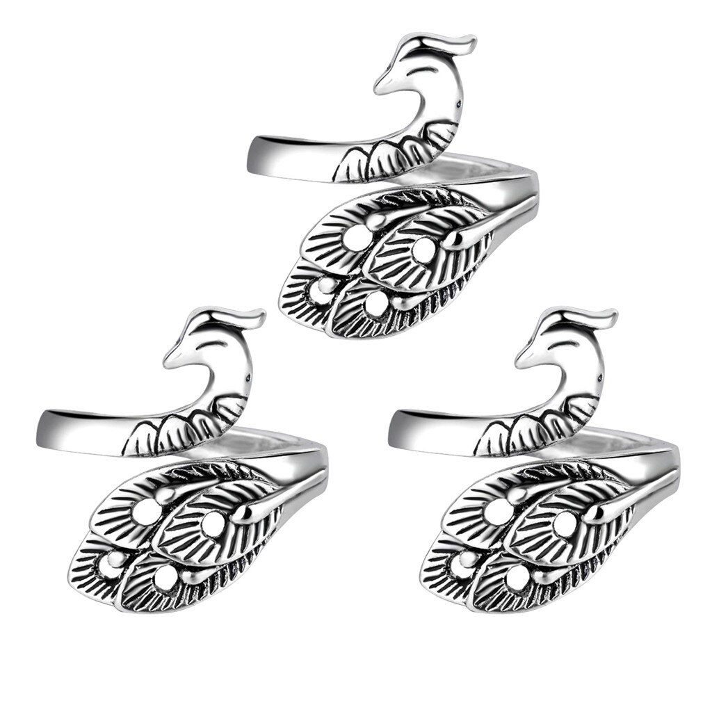 Verstelbare Breien Loop Haak Loop Breien Phoenix Ring Accessoires Gehaakte Breien Ambachten Tool Christmas: C