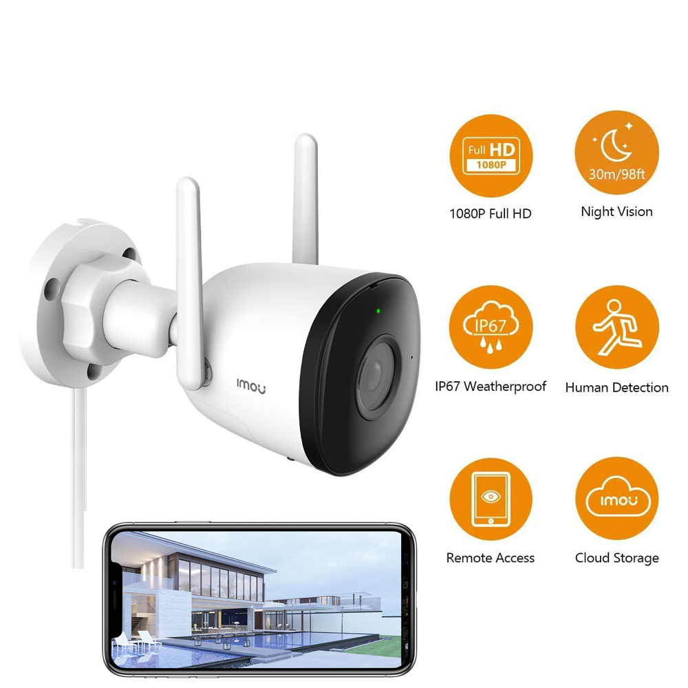 IMOU 4MP 2MP balle 2C caméra Wi-Fi double antenne Vision nocturne extérieure IP67 enregistrement résistant aux intempéries AI détection humaine