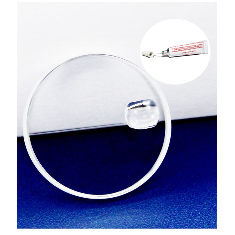 1pc klockglas / safirglas glas datum förstoringsglas för klockbyte