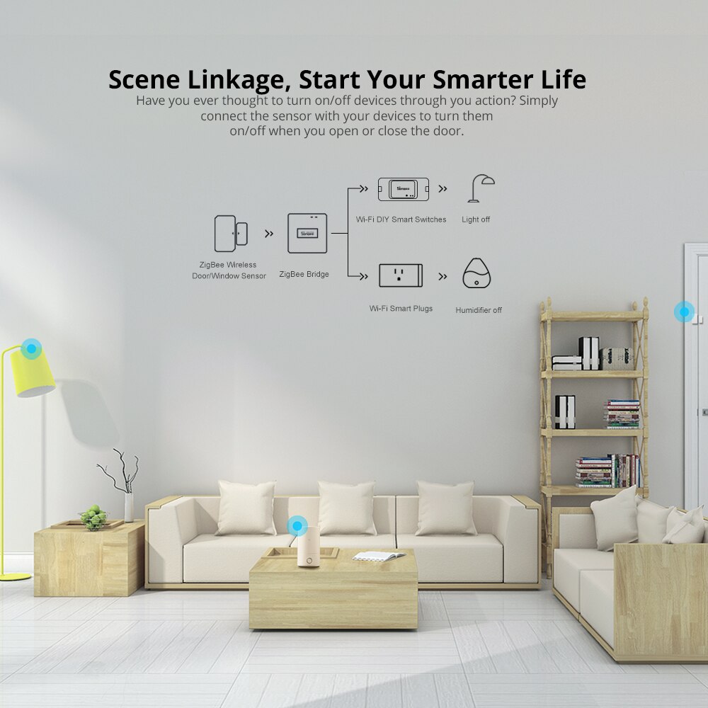 SONOFF Zigbee Tür Fenster Sensor SNZB 04, Arbeit Mit SONOFF ZBBridge Zigbee Brücke, Zuhause Assistent über Zigbee2mqtt