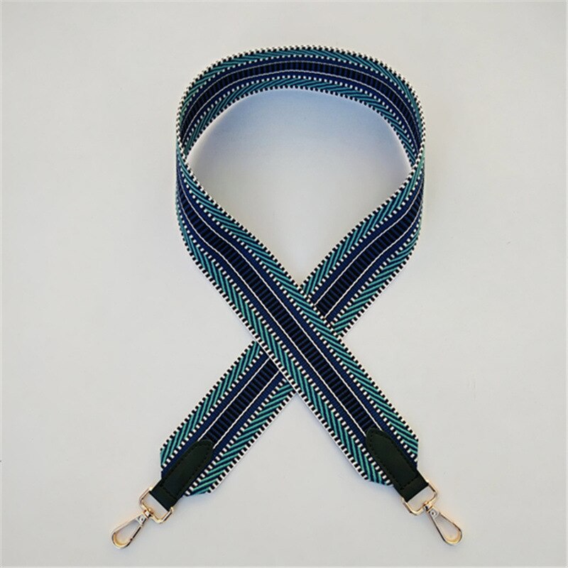 Colorido cinto de couro feminino saco acessórios arco-íris tecido ajustável alça para bolsa alça de ombro de náilon alças w211