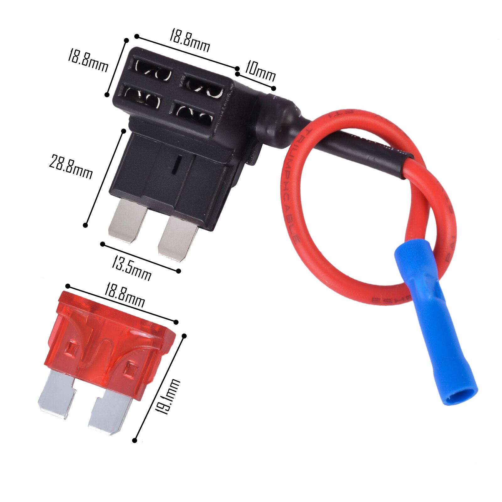 1 Pc Auto Zekering Splitter Houder Adapter Mini/Kleine/Medium 12V Voeg Een Circuit Piggy Back Zekering tap Adapter Accessoires: Black