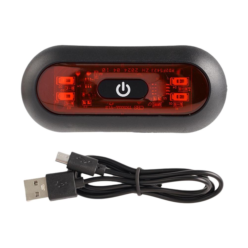 Motor Helmet Light Bike Taillight Motorcycle Bicycle Helmet Safety Signal Warning Rear Lamp Waterproof LED Light Accessories