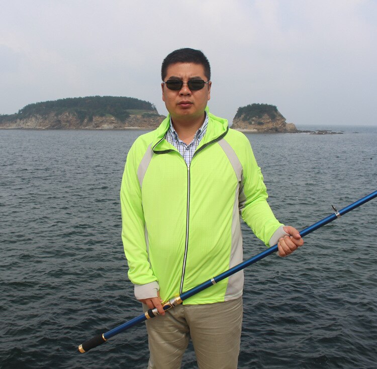 TRVLWEGO-Camiseta de manga larga para hombre, camisa de secado rápido con protección UV, azul claro, para escalada, senderismo, pesca, ropa para exteriores: Verde / Asian size XXXL