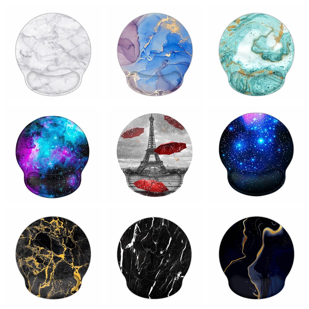 Marble Pattern Comfortable Ergonomic Wrist Rest Mouse Pad Wrist Support Non Slip Mice Mat Soft Mousepad For PC Laptop Computer