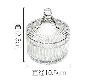Luxe Kristal Wattenstaafje Box Gouden Vlinder Glazen Pot Snoep Jar Horloge Opbergdoos Glas Container Organizer Home Decor: G