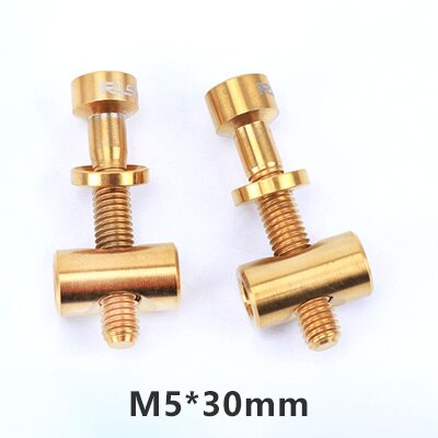 2 stücke M5x30/40mm Sitz Post Schrauben Titan Legierung Thomson Sattelstütze Befestigung Bolzen Ti Fahrrad Schrauben Bike Teile schwarz Gold Regenbogen: M5x30mm Gold