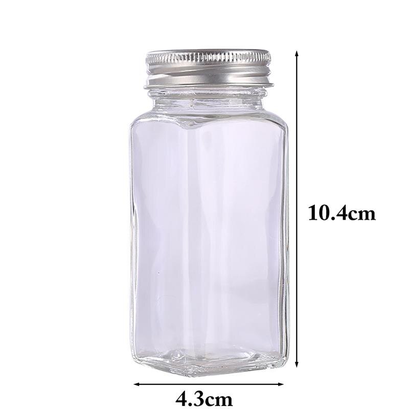 2/4 stk tykkere glass krydder salt pepper shakere krydderkanne kan bbq verktøy krydderkrukke flasker cruet container krydder shaker