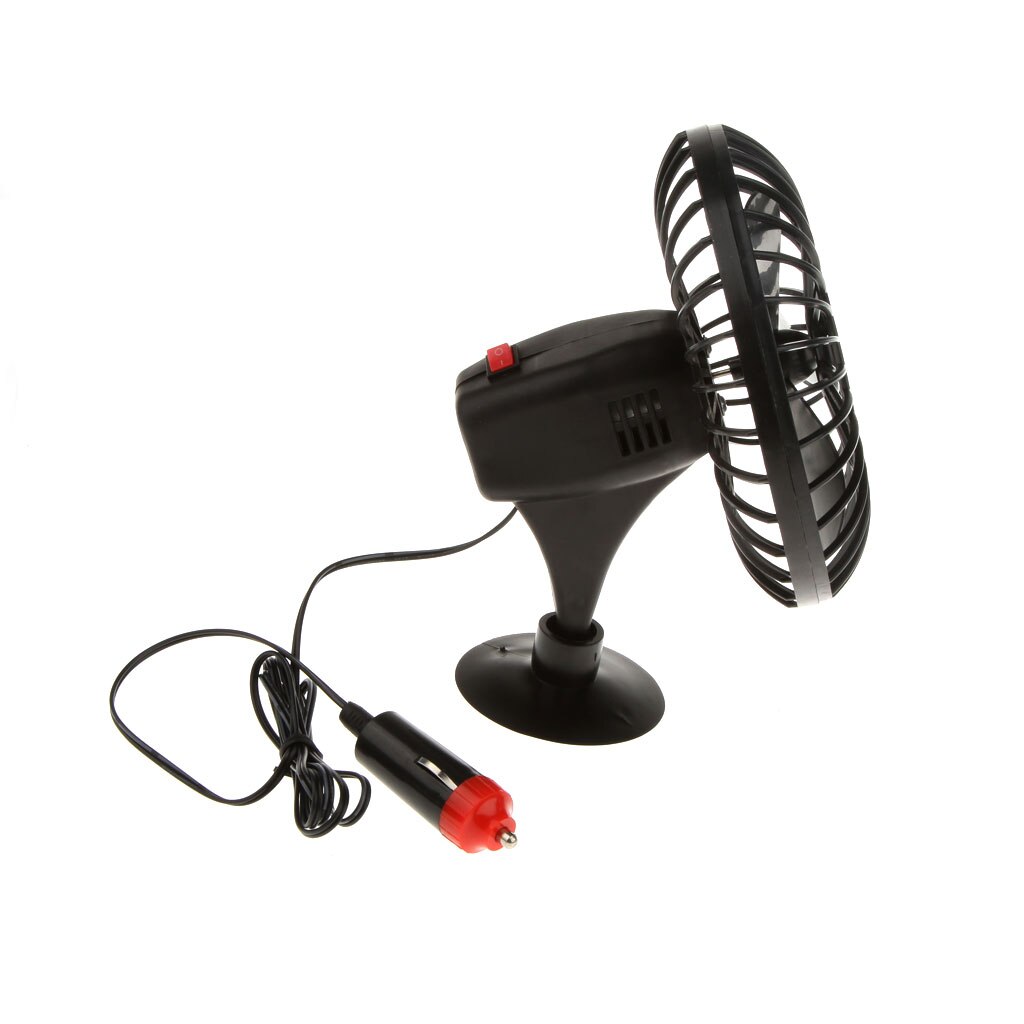 Portable Car Fan 12V Auto Mini Cooler With Cigarette Lighter 360 Degree Rotating Strong Wind Cooler Air Cooling Fan