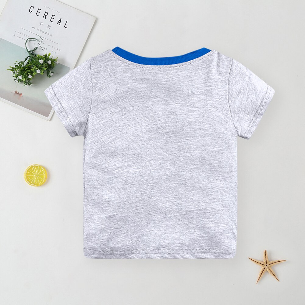 18M-4T Kinderen Cartoon Print T-shirts Meisjes Jongens Zomer Korte Mouw Tops