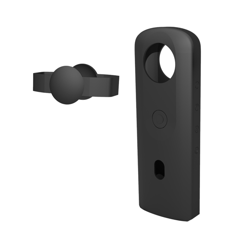 Silikonowy futerał ochronny PULUZ z osłoną obiektywu do kamera sportowa Ricoh Theta SC2: W kolorze czarnym