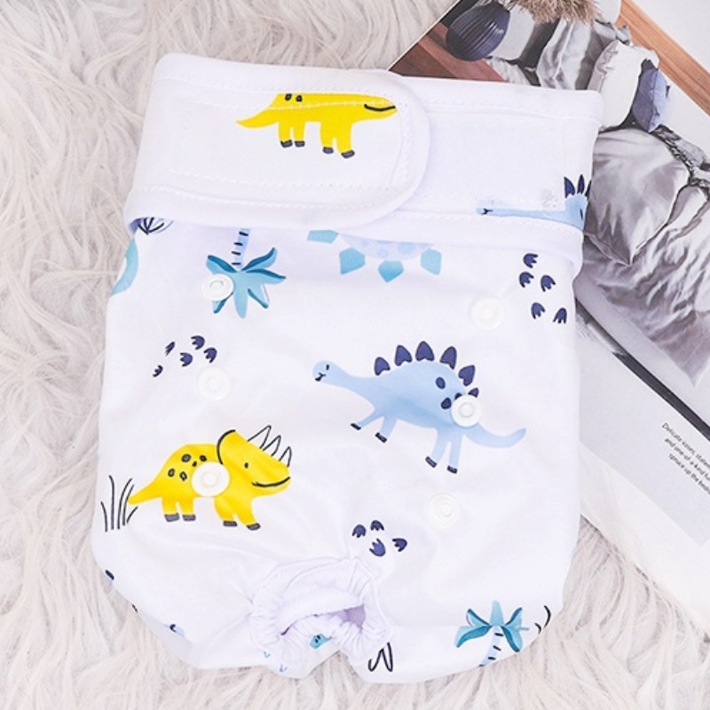 Washable Female Dog Diapers Reusable Dog Panties Menstruation Pet Physiological Safety Pants Adjustable Cat Diapers Pet Supplies: L / GRAY