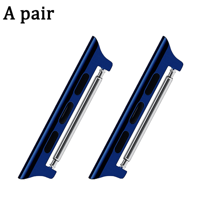 20mm 22mm 24mm Metal Adapter For Apple Watch series 9 8 7 se 6 3 strap iwatch 45mm Stainless Connector steel Linker Accessories: black / 14mm