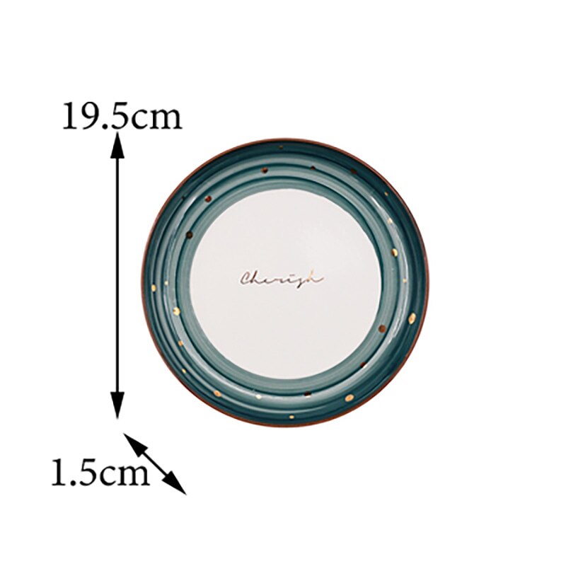 FANCITY Household fish dishes, ceramic dishes, lovely dishes, fruit dishes: A 1