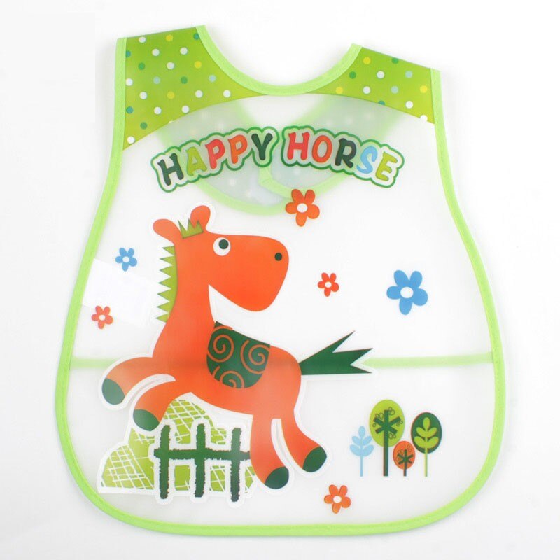 Joli tablier d'alimentation pour bébés | 1 pièce, combinaison imperméable pour bébés nid saliva pour nourrissons enfants alimentation Smock bavette bavette: Horse