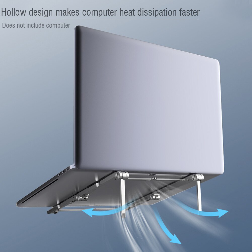 Laptop Stand Cooling Beugel Draagbare Opvouwbare Zinklegering Tablet Computer Verticale Non Slip Verstelbare Hoogte Notebook Mount