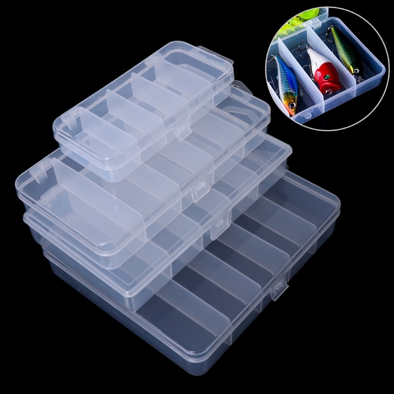 Transparante Visaas Dozen Aas Vechten Accessoires Haken Vis Aas Visaas Opslag Tool Organizer Case Container