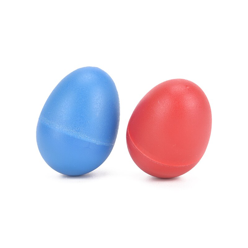 2 stk / lot farverig plastik lyd æg shaker maracas percussion børn musik legetøj musikinstrumenter tilbehør 2 farver