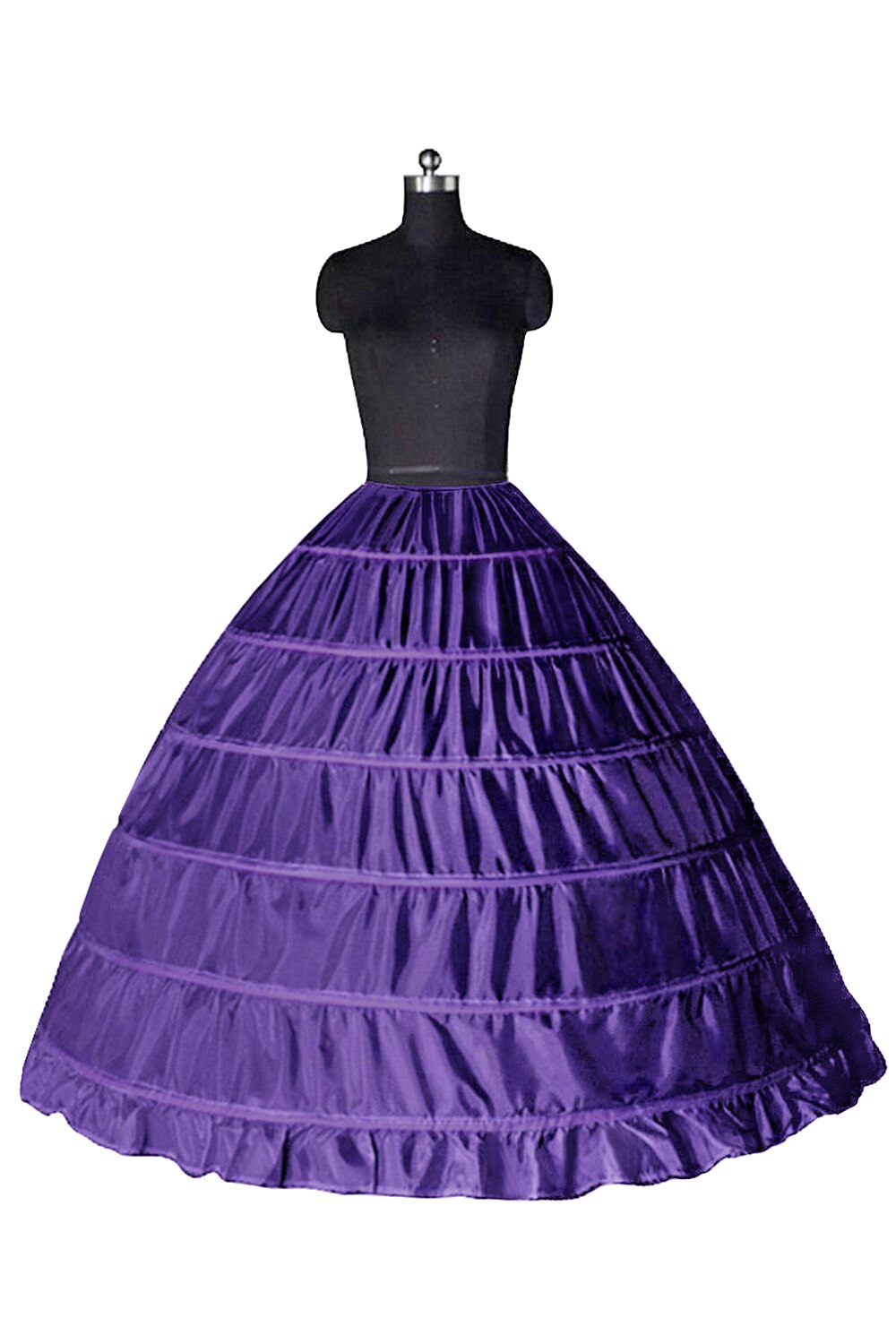 Enaguas blancas baratas de 6 aros para vestido de novia, accesorios de boda baratos: Morado
