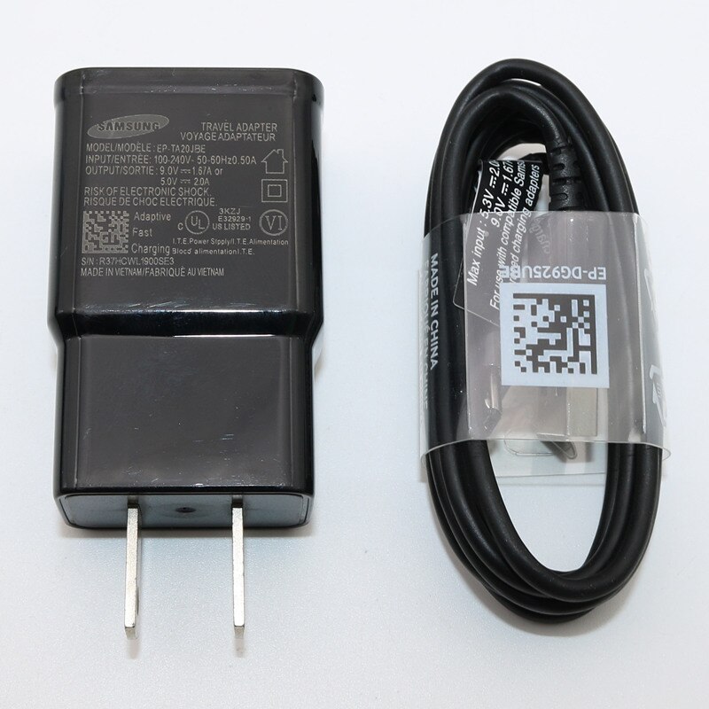 Samsung 9v1. 67a usb adaptável carregador rápido adaptador de carga rápida micro usbcable para galaxy s10 s10e s9 s8 mais nota 7 8 9 a8 a5 a7: US X 120cm cable