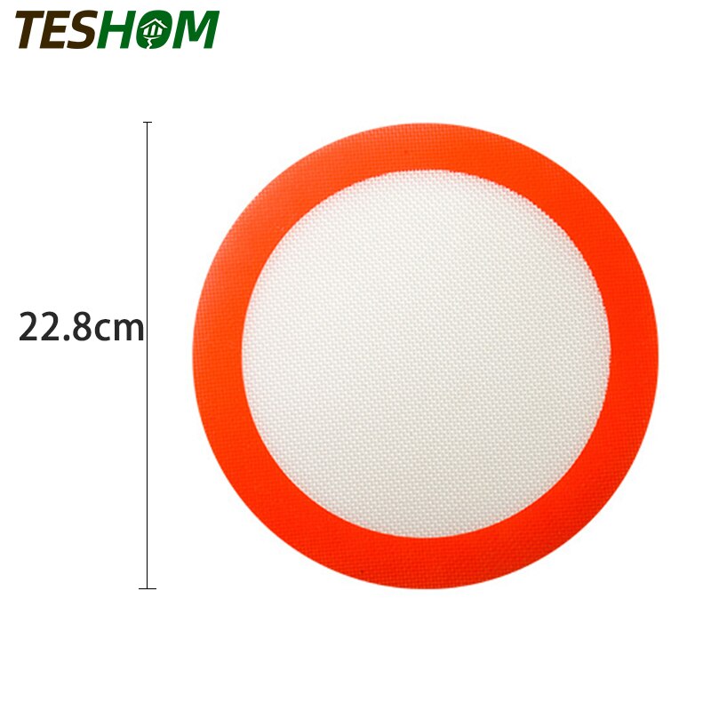 Herbruikbare Siliconen Bakken Mat Vel Voor Oven Hittebestendige Macaron/Gebak/Cookie Making Pad Vel Anti-aanbak Rolling Deeg matten: 22.8CM-ROUND