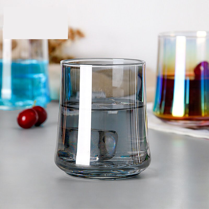305ML Simple Colorful Crystal Clear Glass Water Cup Whiskey Glass Juice Cold Drink Cocktails Cup Home