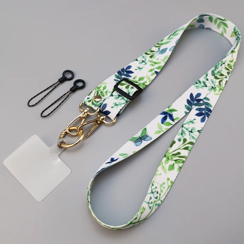 Uniwersalny klips do telefonu Antilost Retro wzór pasek Crossbody długi pasek regulacja długości wiszący pasek na szyję smycz do telefonu komórkowego: Szampańskie złoto