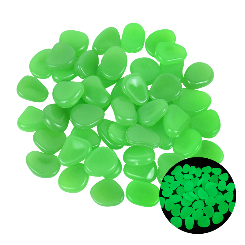 25/50pcs Glow in the Dark Garden Pebbles Glow Stones Rocks for Walkways Garden Path Patio Lawn Garden Yard Decor Luminous Stones: M / army green