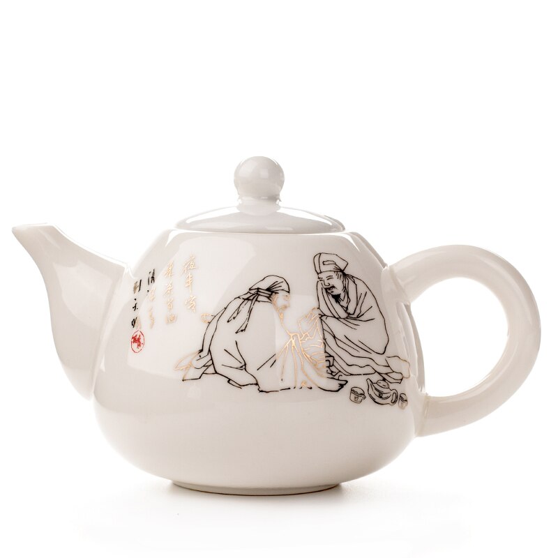 170ml porcelanowy czajniczek kubek z zaparzaczem biały kości zestaw chińskich herbat ceramiczny dzbanek na herbatę czajnik antyczne chińnarty filiżanka zestaw D001: 2