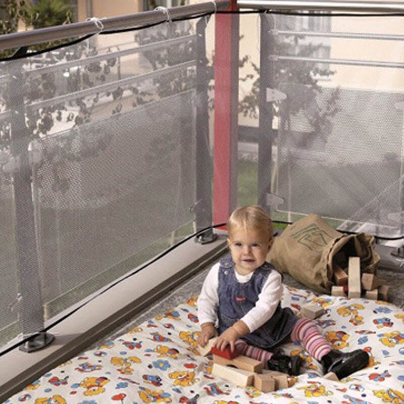 2/3m baby gjerder for barn baby gjerde fortykning småbarn barnesikringsnett sikkerhetsport balkong trapp