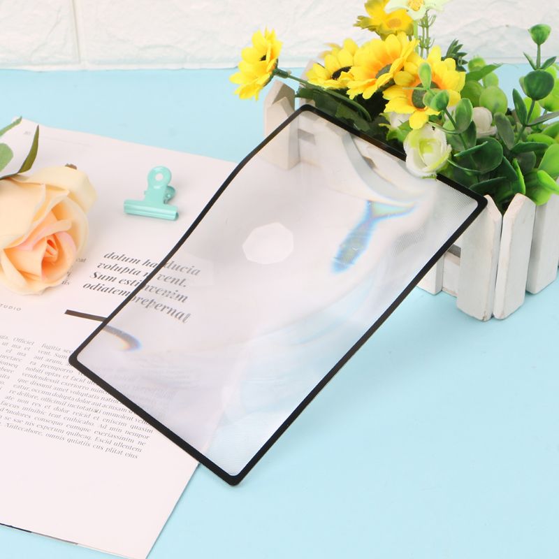 Magnifying 1PC180X120mm A5 Flat PVC Magnifier Sheet X3 Book Page Magnification Magnifying Reading Lens
