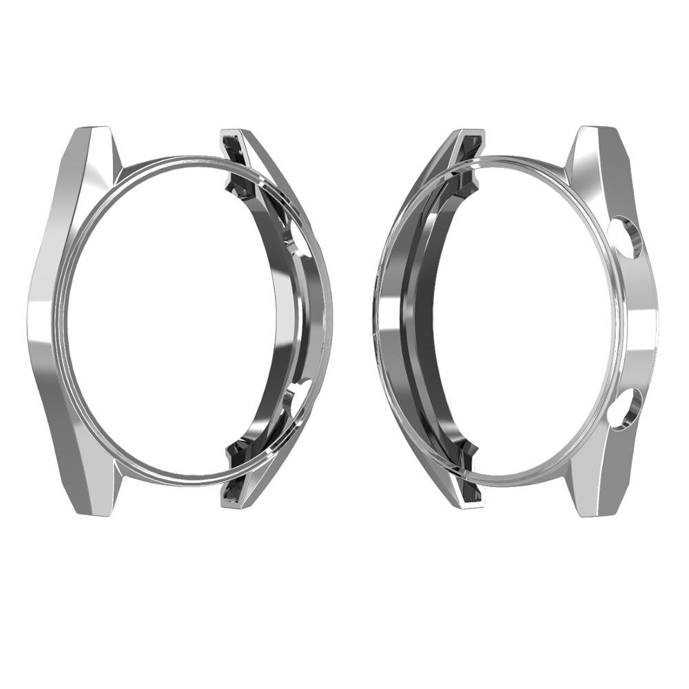 Ultra Slim Protector Case Voor Huawei Horloge Gt 46Mm Soft Hollow Out Horloge Cover Huawei Gt Horloge Case Beschermende bumper Shell: Silver