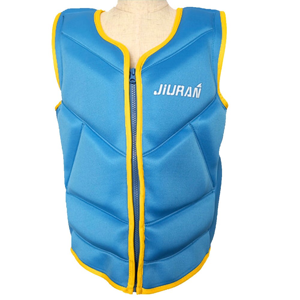 Life Vest Rafting Life Neoprene Jacket Sea Rescue Swimming Fishing Floating Jacket Outdoor Water Sports Wear Buoyancy Vest: Sky Blue S