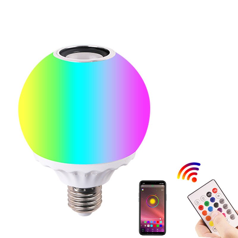 E27 Bluetooth Lautsprecher Globus Musik LED-lampe Lampe Hause KTV Schlafzimmer Drahtlose APP Kontrolle Dimmbare RGB Weiß Glühbirnen 110V 220V: Streifen