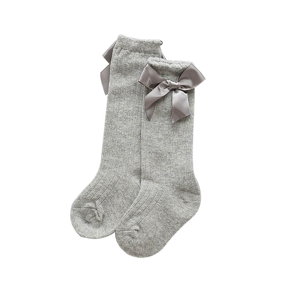 5 pares de calcetines largos para niñas, calcetines de algodón antideslizantes de otoño, calcetín español hasta la rodilla M09: gray size M