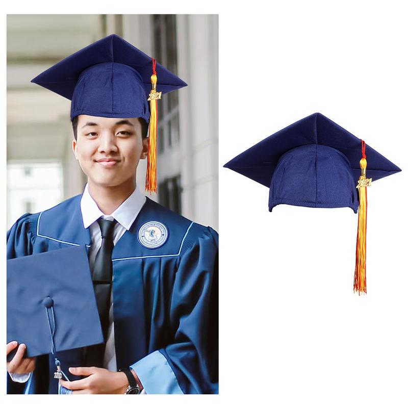 Gorro de graduación con borlas para escuela, 1 unidad,