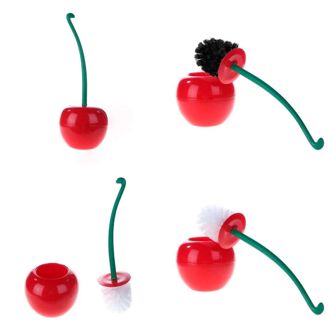 Nowa toaleta wc szczotka kreatywna urocza wiśnia kształt szczotka robić wc szczotka robić wc i zestaw świeczników ruszaj się wiśnia 380x130mm