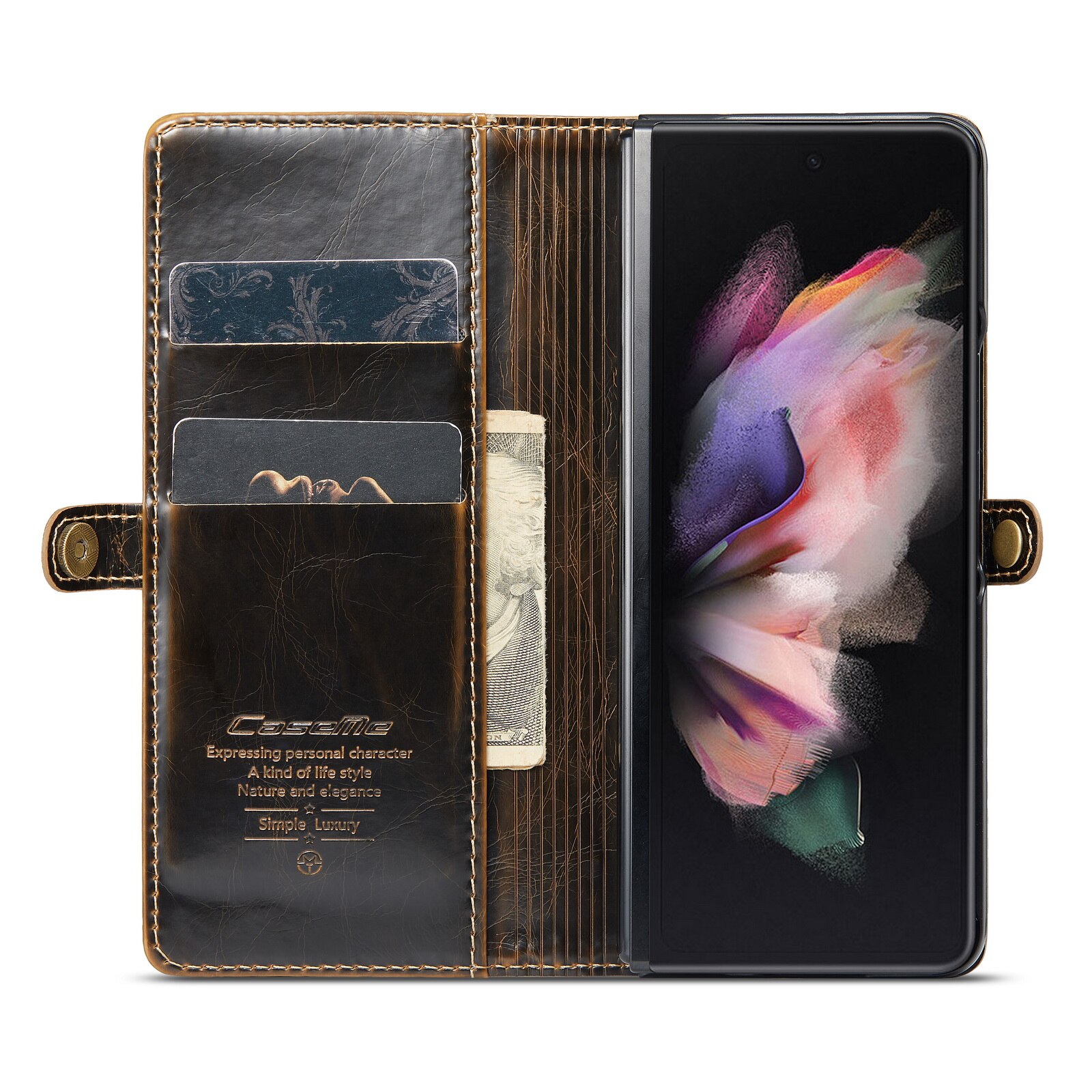 Volledige Bescherming Business Leather Case Voor Samsung Galaxy Z Fold3 Vouw 3 5G Card Pocket Mobiele Telefoon Cover Voor samsung Z Vouw 3