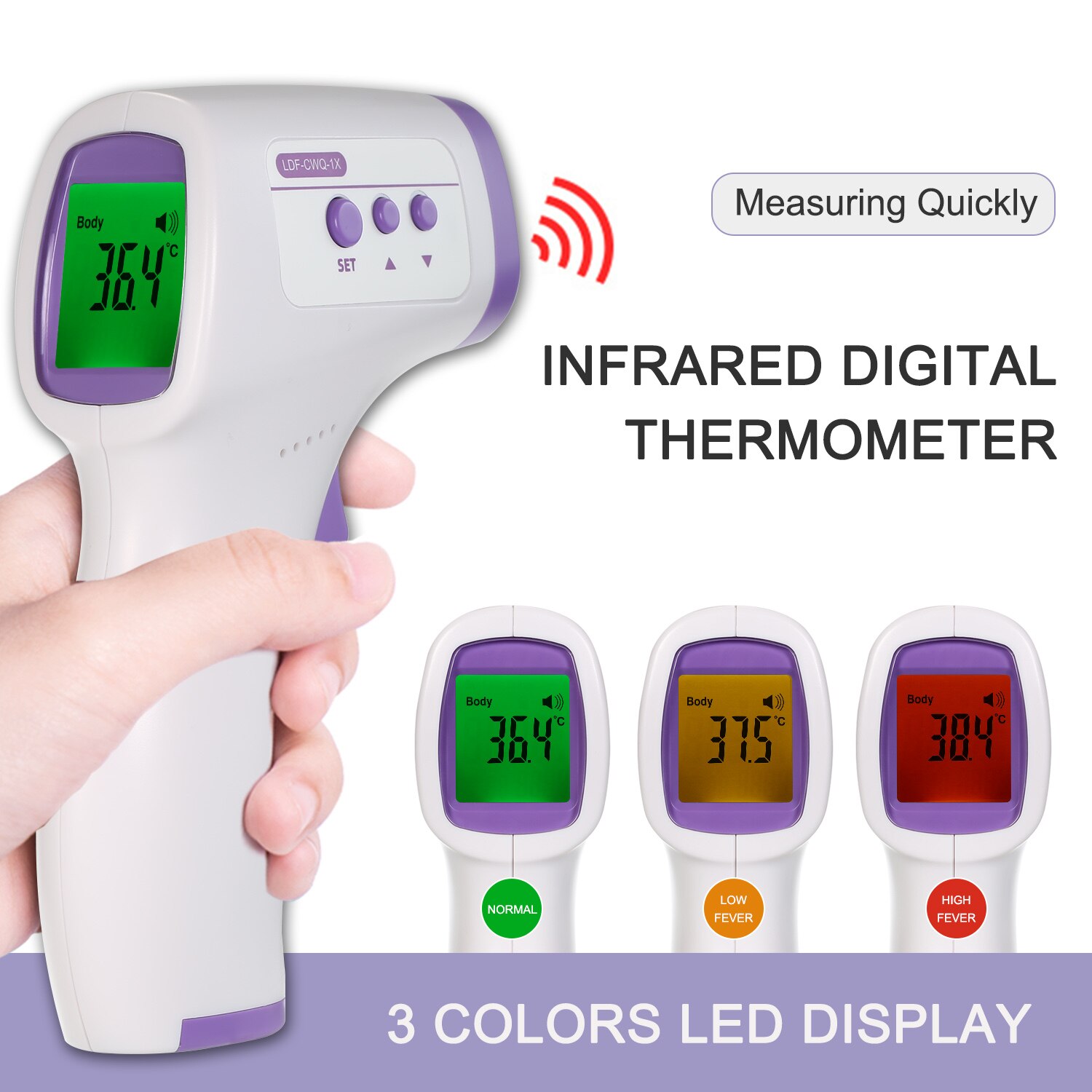 Non-contact Infrarood Digitale Temperatuur Meter Ir Infrarood Termometro Digitale Temperatuur Meting Voor Kinderen Volwassen