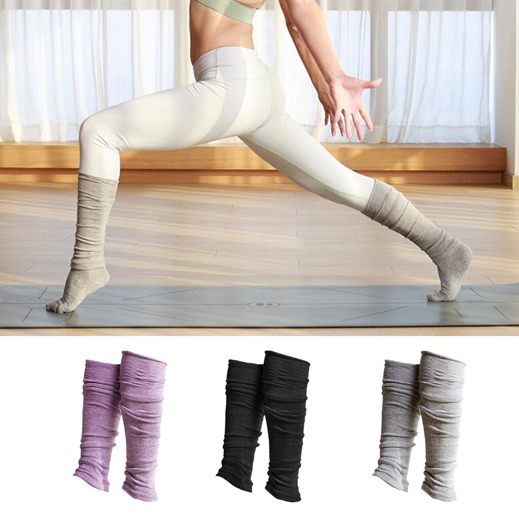 Leggings de algodón liso para mujer, calentadores de pierna 80s, , baile P