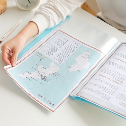 Fresh Flower Paper File Holders A4 Document Holder Paper Folder Storage Binder Pouch Package Office School 30/40/60/80pages