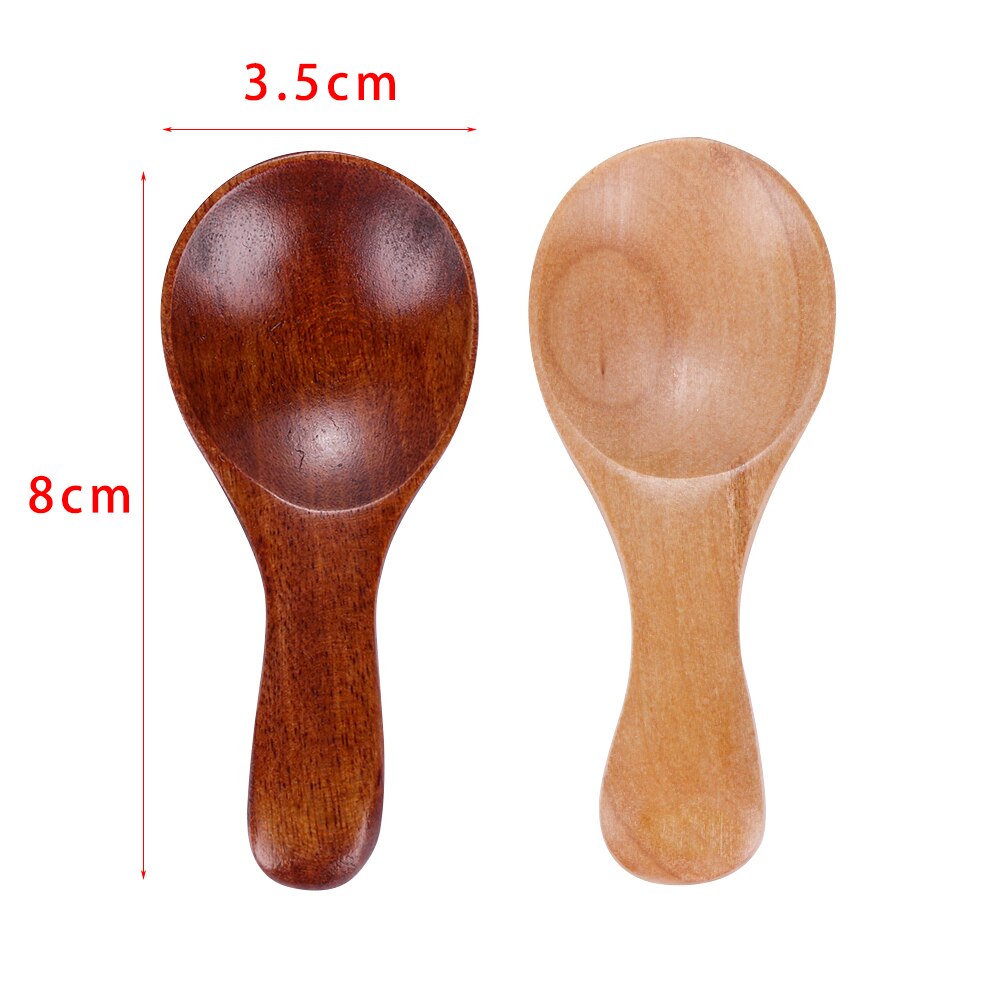 Mini cucharas pequeñas de madera para café, té, cucharas de azúcar, condimento Natural, utensilios de cocina para el hogar, accesorio de cocina, 1 ud.