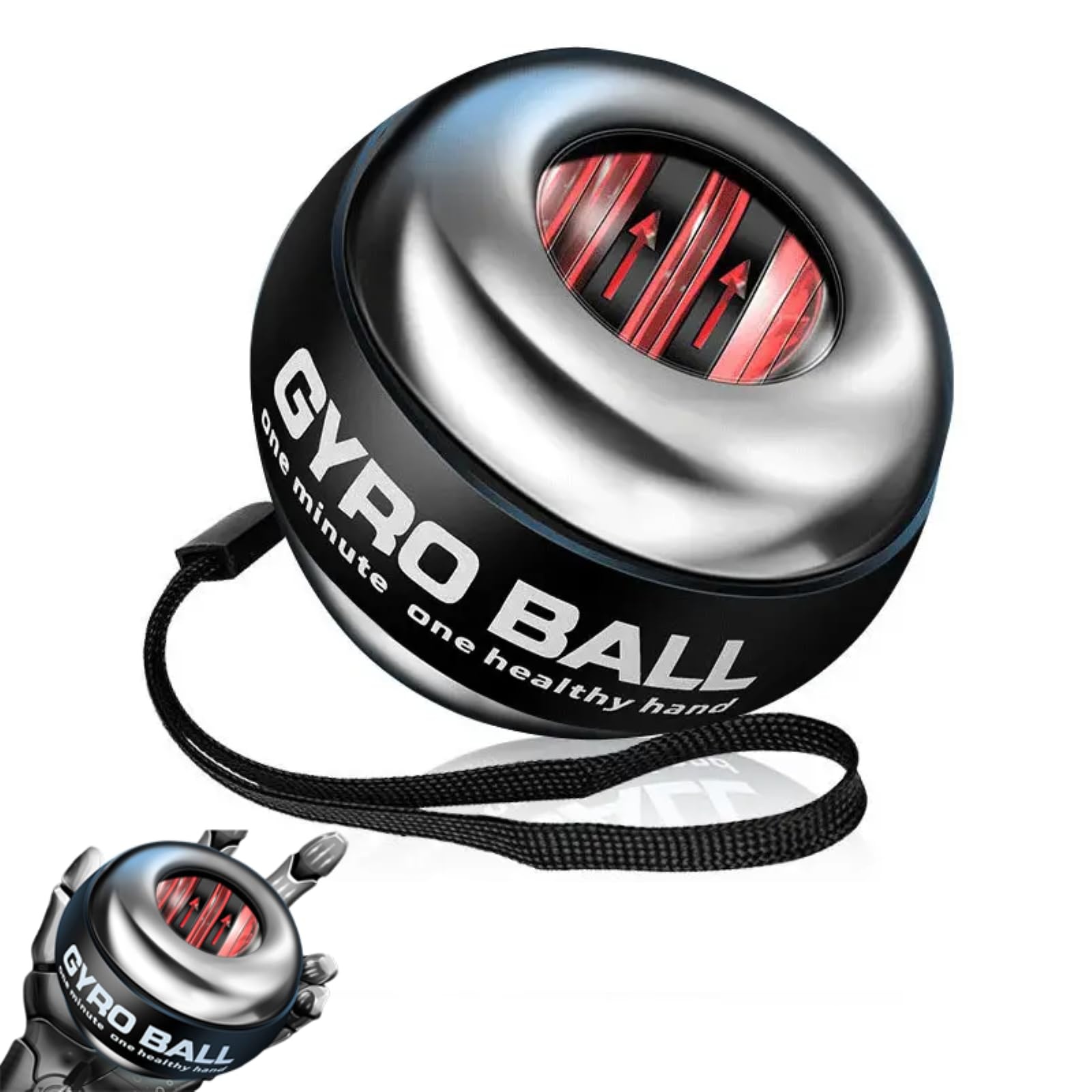 Polso Power Ball LED Auto-Start Grip Gyro Ball Giroscopio Trainer Muscolo della mano Rilassamento Braccio Fitness Esercizio a casa Attrezzatura sportiva