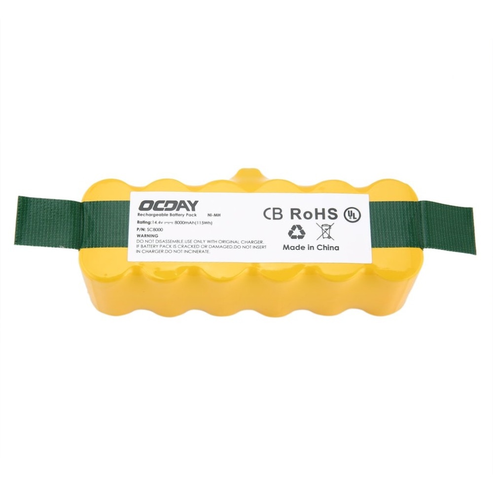 14.4V Ni-MH Vacuum Cleaner Rechargeable Battery Pack Suitable for Irobot Roomba Vacuum Cleaner Parts 3800/4500/4800/6000/8000mAh