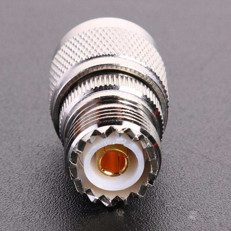 N Type L16 Male Plug to UHF SL-16 PL259 Female RF Coax Adapter Connector Walkie-Talkie Feeder Cable Connector Copper