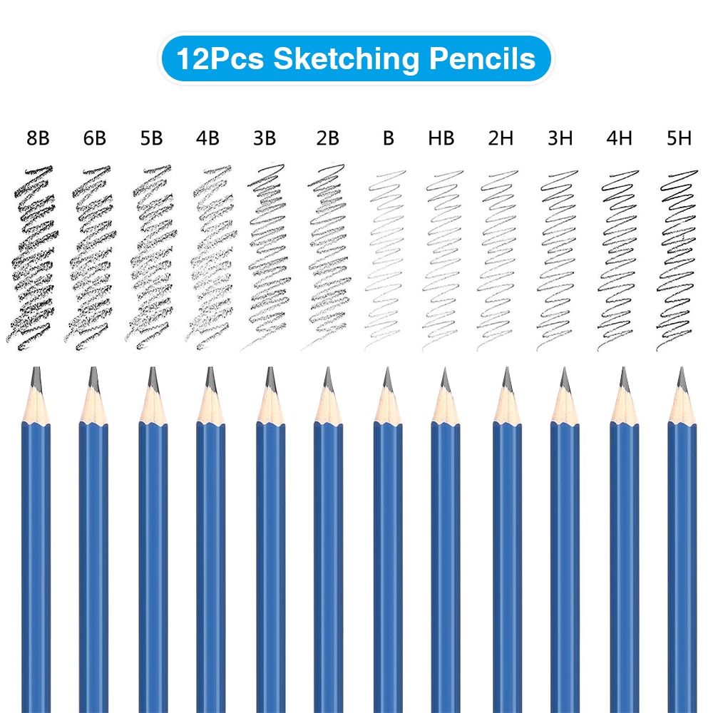 Pencil Example 72PCS Drawing Pencils Set Sketch Colored Pencils W... – Grandado
