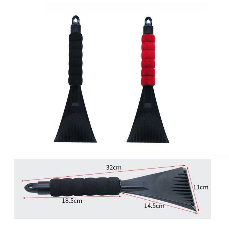 2-in-1 Snow Scraper Cleaning Scraping Tool Car Remove Frost EVA Handle Ice Shovel Windshield Ice Scraper